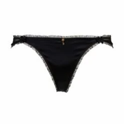 Stretch-Satin String ELISABETH Schwarz Von Escora