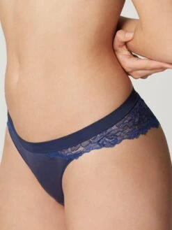Tanga SHADE Mit Spitze Von Maison Lejaby -Pink Zebra tanga 20562 shade blau.3 1 1