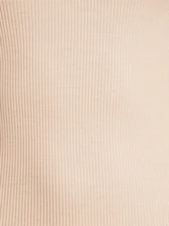 Merinowolle-Seide Unterhemd Gerippt Mit Calais Spitze Von Oscalito -Pink Zebra top 3410 haut oscalito