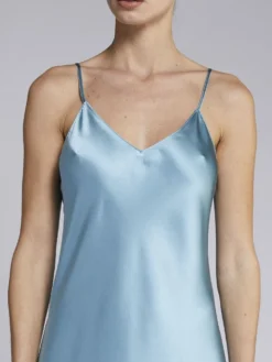 Seidentop CARLA 100% Seide Von Vivis -Pink Zebra top blau vivis 2