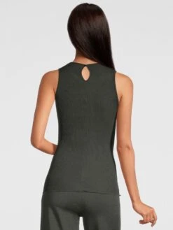 Merinowolle-Seide Trägertop Mit Glitzer Gerippt Von Oscalito -Pink Zebra top lurex spitze gruen 6660 oscalito 2