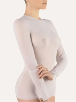 Blusen Top OTTAVIA Microtüll Von Cotton Club Rubino -Pink Zebra top ottavia weiss cotton club rubino 2