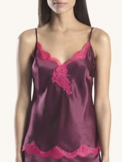 Seidentop SOIE D´AMOUR Fein Von Aubade -Pink Zebra top seide beere ms38 soie d amour aubade 5 1 1 1