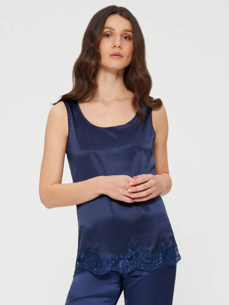 Seidentop Camisole SETA No. 11 Mit Spitze Glatt Von Chiara Fiorini 4 Seidentop Camisole SETA No. 11 Mit Spitze Glatt Von Chiara Fiorini – Bild 2