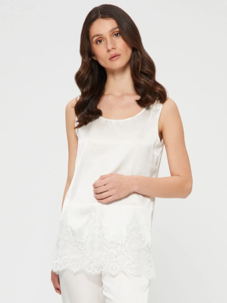 Seidentop Camisole SETA No. 11 Mit Spitze Uni Von Chiara Fiorini 8 Seidentop Camisole SETA No. 11 Mit Spitze Uni Von Chiara Fiorini – Bild 6