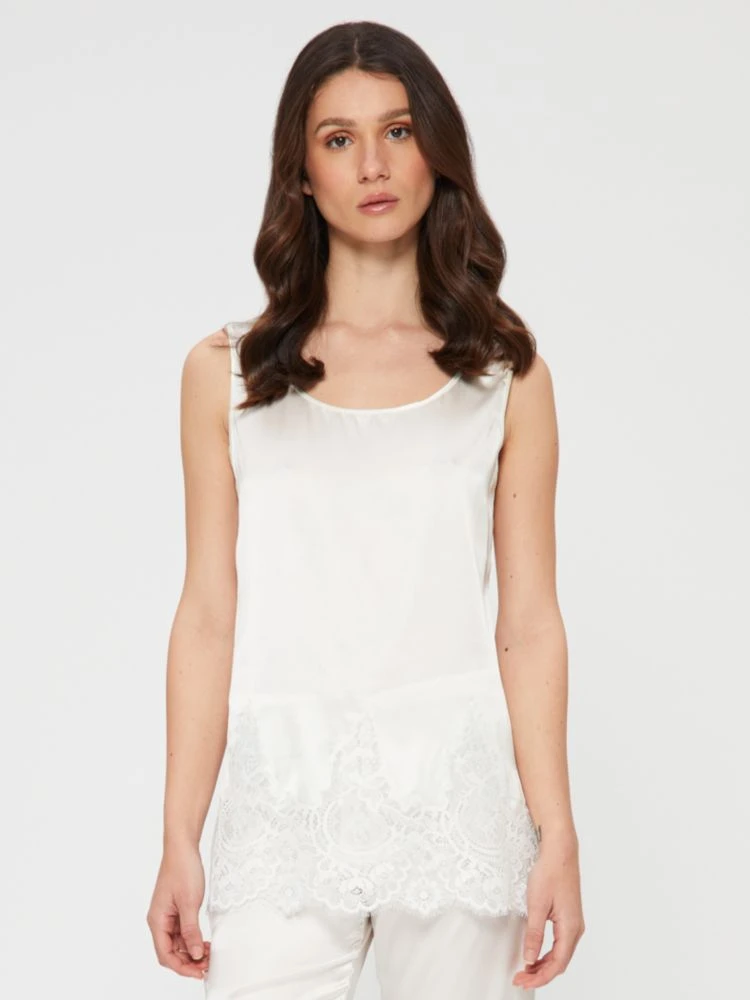 Seidentop Camisole SETA No. 11 Mit Spitze Glatt Von Chiara Fiorini 8 Seidentop Camisole SETA No. 11 Mit Spitze Glatt Von Chiara Fiorini – Bild 6