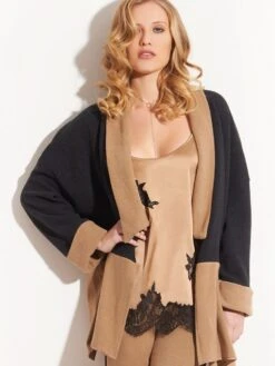 Jacke KUSCHEL COTTON Anthrazit-zimt Von Chiara Fiorini -Pink Zebra top seide zimt gc191 g9610chiara fiorini 2 1