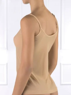 Spaghettiträger Top SORAYA Microtüll Von Cotton Club Rubino -Pink Zebra top soraya haut cotton club rubino