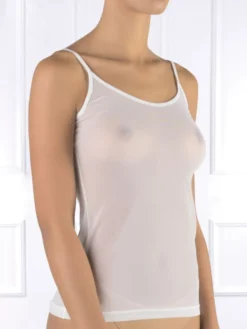 Spaghettiträger Top SORAYA Microtüll Von Cotton Club Rubino -Pink Zebra top soraya weiss cotton club rubino 2