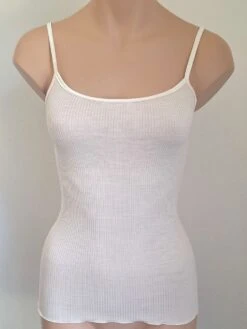 Merinowolle-Seide SPAGHETTI-TOP Gerippt Von Artimaglia 25 Merinowolle-Seide SPAGHETTI-TOP Gerippt Von Artimaglia -Pink Zebra top spaghetti wollweiss 7031 43901 artimaglia