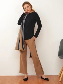 Langarm-Shirt Mit Wolle Von Chiara Fiorini -Pink Zebra top viscose wolle schwarz cf1934 cf1932 cf1911chiara fiorini