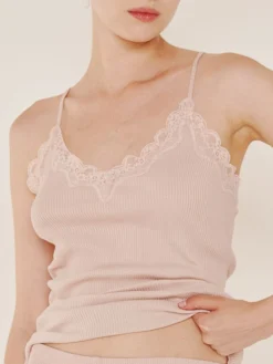 70% Seide 30% Baumwolle Träger-Top RIPP Von Eva B. Bitzer -Pink Zebra tr ger top 27338213 ripp kollektion rose cloud eva bitzer