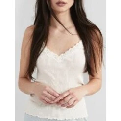 70% Seide 30% Baumwolle Träger-Top RIPP Von Eva B. Bitzer