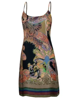 100% Seide Nachthemd MILANO BLACK Von Eva B. Bitzer -Pink Zebra traegershirt black leo 21313478 bitzer 5