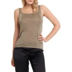 Trägertop Aus 100% Wirkseide PURE Beige Oder Weiss Von Gattina