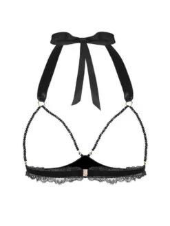 Sexy Triangel-BH GEISHA SG Mit Schmuck-Kristallen Von Cadolle -Pink Zebra triangle geisha perles noir 4500ab cadolle 4