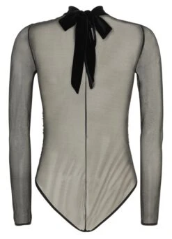 Pailletten Langarm Body SONIA Schwarz Von Room 24 -Pink Zebra tuell pailletten body sonia 219510 schwarz room24 6