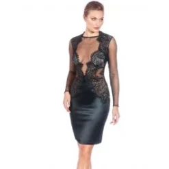 Lingerie Kleid BLACK SWAN Mit Spitze Schwarz Von Prelude Milano