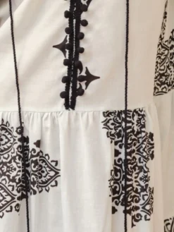 Tunikakleid INDIA In Weiss-schwarz Von Fiori Di Chiara -Pink Zebra tunica arrici india unica 302 24 chiara fiorini 3