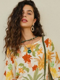 Tunika EXOTIC In Grün-bunt Von Fiori Di Chiara 8 Tunika EXOTIC In Grün-bunt Von Fiori Di Chiara -Pink Zebra tunica palmen print latte 302 05 chiara fiorini 2