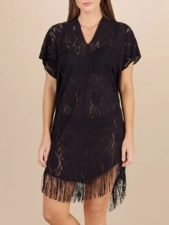 Spitze Strandtunika JESSE 20 Einfarbig Von Pain De Sucre -Pink Zebra tunika spitze jesse schwarz pain de sucre 1