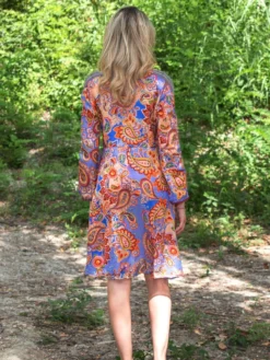 Tunikakleid Mit Seide BLANCA In Blau-rosa Von Laetitia Beachwear -Pink Zebra tunikakleid blanca s131 2