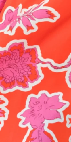 Tunika Aurora Viscose Rot-rosa Von Chiara Fiorini -Pink Zebra tunikakleid rote blumen cf3002 chiara fiorini 3