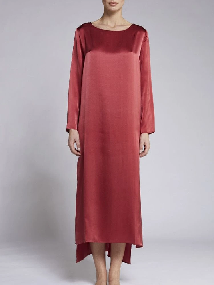 100% Seide Nachtkleid VIOLETTA Rot Von Vivis 6 100% Seide Nachtkleid VIOLETTA Rot Von Vivis – Bild 4