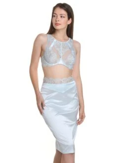 Satin Lingerie Rock VALSE Mit Spitze Von Prelude Milano -Pink Zebra unterrock satin yx327 eisblau prelude milano