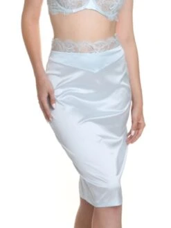 Satin Lingerie Rock VALSE Mit Spitze Von Prelude Milano -Pink Zebra unterrock satin yx327 eisblau prelude milano 3