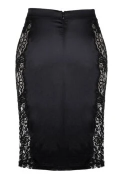 Satin Lingerie Rock MARLENE Mit Spitze Von Prelude Milano -Pink Zebra unterrock schwarz yx308 prelude 4