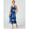 Viscose Kleid Lang ESCAPE Blau Von Donna Karan Sleepwear -Pink Zebra viscose kleid blau di367303 donna karan