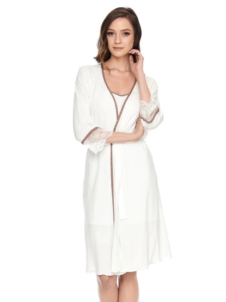 Viscose Morgenmantel HEDDA Weich Mit Spitze Von Gattina 5 Viscose Morgenmantel HEDDA Weich Mit Spitze Von Gattina – Bild 3