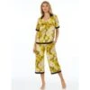Viscose Schlafanzug ROOFTOP READY Gelb-beige Von DKNY Sleepwear -Pink Zebra viscose pyjama gelb yi2922408 337 dkny