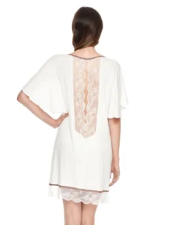 Viscose Sleepshirt HEDDA Mit Spitze Von Gattina -Pink Zebra viscose sleepshirt hedda creme 391723 gattina 2