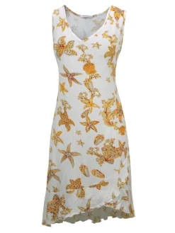 Strandkleid FÜRSTENBERG Weiß-gold -Pink Zebra viscose strandkleid weiss gold 110 30231 fuerstenberg 2 1