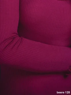 Merinowolle-Seide LANGARM SHIRT Mit Spitze Von Artimaglia -Pink Zebra wolle seide ripp lampone 128 artimaglia madiva 1 2