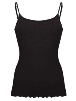 Merinowolle-Seide SPAGHETTI-TOP Gerippt Von Artimaglia 18 Merinowolle-Seide SPAGHETTI-TOP Gerippt Von Artimaglia -Pink Zebra wolle seide top 43901 schwarz artimaglia 1