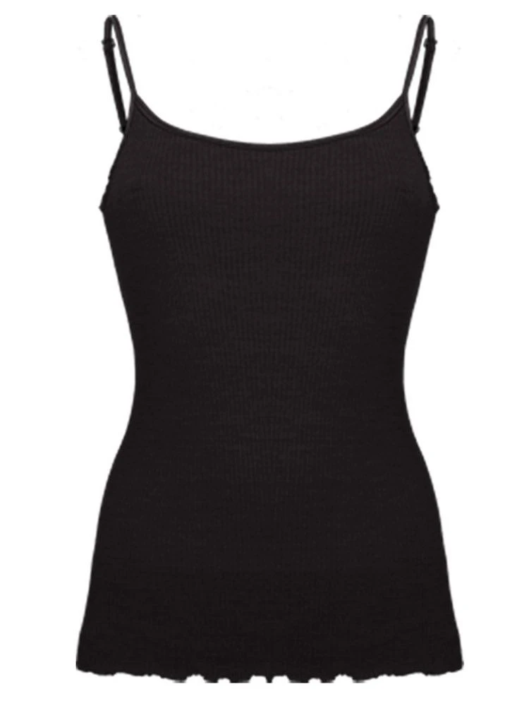 Merinowolle-Seide SPAGHETTI-TOP Gerippt Von Artimaglia 5 Merinowolle-Seide SPAGHETTI-TOP Gerippt Von Artimaglia – Bild 3