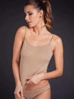 Merinowolle-Seide TRÄGER TOP Von Artimaglia -Pink Zebra wolle seide top 70701 haut artimaglia 1 1