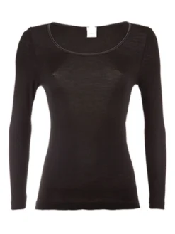 Merinowolle-Seide LANGARM SHIRT Von Artimaglia -Pink Zebra wolle seide top 70704 schwarz artimaglia 1 3 2